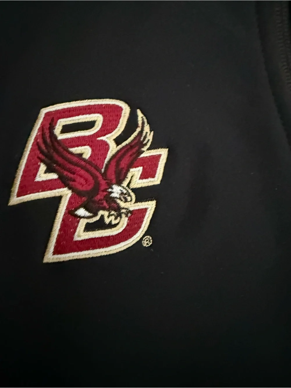 Columbia Black Men’s Lightweight Jacket with Boston College Embroidered Crest